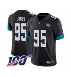 Men's Jacksonville Jaguars #95 Abry Jones Black Team Color Vapor Untouchable Limited Player 100th Season Football Jersey