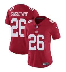 Women's New York Giants #26 Devin Singletary Red Vapor Stitched Jersey(Run Small)