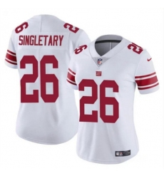 Women's New York Giants #26 Devin Singletary White Vapor Stitched Jersey(Run Small)