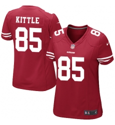 Women's Nike San Francisco 49ers #85 George Kittle Game Red Team Color NFL Jersey