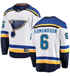 Men's St. Louis Blues #6 Joel Edmundson Fanatics Branded White Away Breakaway NHL Jersey