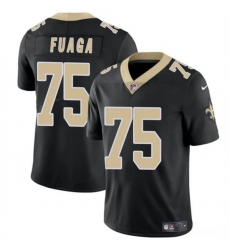 Men's New Orleans Saints #75 Taliese Fuaga Black 2024 Draft Vapor Limited Football Stitched Jersey