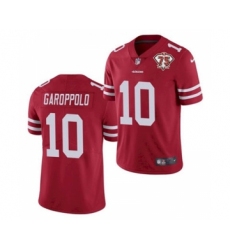 Men's San Francisco 49ers #10 Jimmy Garoppolo Red 2021 75th Anniversary Vapor Untouchable Limited Jersey