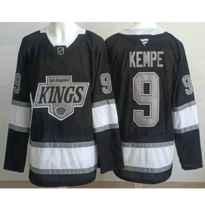 Men's Los Angeles Kings #9 Adrian Kempe Black Alternate Authentic Jersey