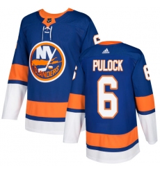 Men's Adidas New York Islanders #6 Ryan Pulock Premier Royal Blue Home NHL Jersey