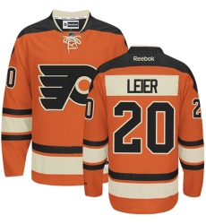 Youth Reebok Philadelphia Flyers #20 Taylor Leier Premier Orange New Third NHL Jersey