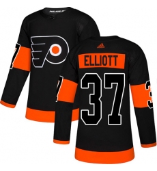 Men's Adidas Philadelphia Flyers #37 Brian Elliott Premier Black Alternate NHL Jersey