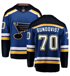 Youth St. Louis Blues #70 Oskar Sundqvist Fanatics Branded Royal Blue Home Breakaway NHL Jersey