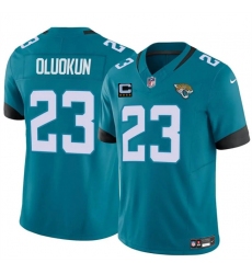 Men's Jacksonville Jaguars #23 Foye Oluokun Teal 2025 F.U.S.E. With 4-Star C Vapor Untouchable Limited Football Stitched Jersey