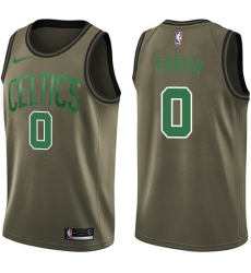 Men's Nike Boston Celtics #0 Robert Parish Swingman Green Salute to Service NBA Jersey
