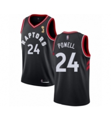 Men's Toronto Raptors #24 Norman Powell Swingman Black 2019 Basketball Finals Champions Jersey Statement Edition