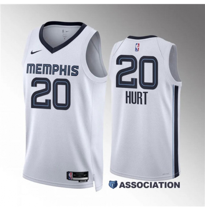 Men's Memphis Grizzlies #20 Matthew Hurt White Association Edition Stitched Jersey