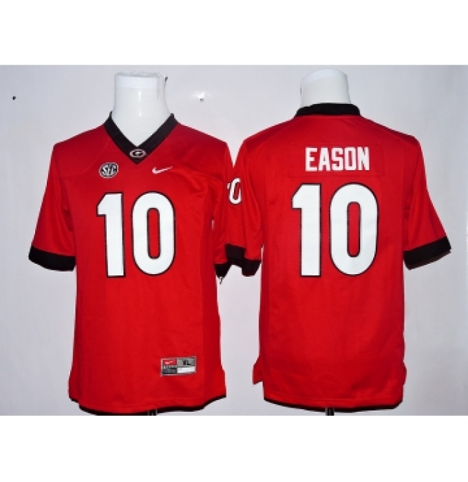 Georgia Bulldogs 10 Jacob Eason Red Youth College Jersey