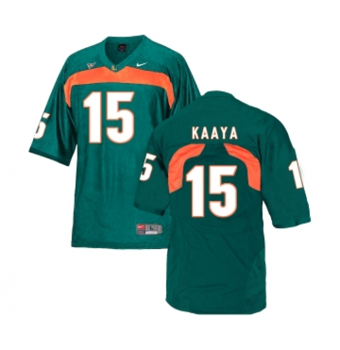 Miami Hurricanes 15 Brad Kaaya Green College Football Jersey