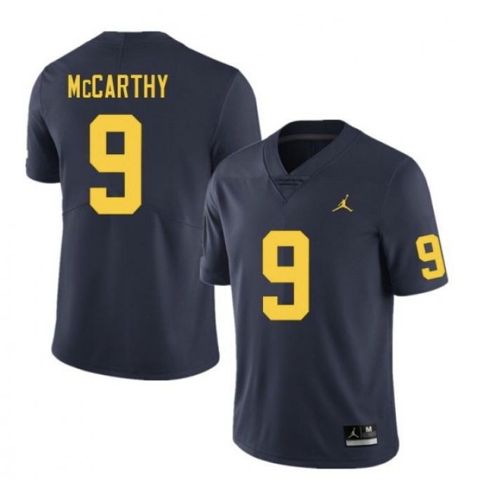 Men's Michigan Wolverines #9 J.J. McCarthy Navy Blue Stitched Jersey