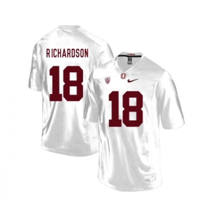 Stanford Cardinal 18 Jack Richardson White College Football Jersey