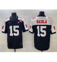 Men's Nebraska Cornhuskers #15 Dylan Raiola Black Alternate 2024 F.U.S.E. With Patch Vapor Limited Stitched Football Jersey