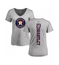 Baseball Women's Houston Astros #23 Michael Brantley Ash Backer T-Shirt