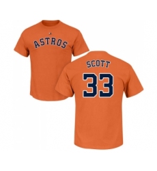 MLB Nike Houston Astros #33 Mike Scott Orange Name & Number T-Shirt
