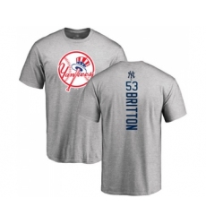 Baseball New York Yankees #53 Zach Britton Ash Backer T-Shirt