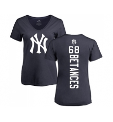 MLB Women's Nike New York Yankees #68 Dellin Betances Navy Blue Backer T-Shirt