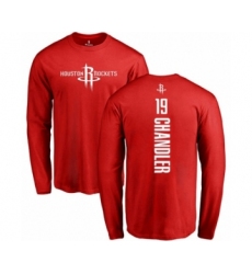 Basketball Houston Rockets #19 Tyson Chandler Red Backer Long Sleeve T-Shirt