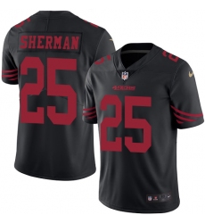 Men's Nike San Francisco 49ers #25 Richard Sherman Elite Black Rush Vapor Untouchable NFL Jersey