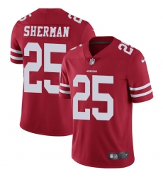 Youth Nike San Francisco 49ers #25 Richard Sherman Red Team Color Vapor Untouchable Elite Player NFL Jersey