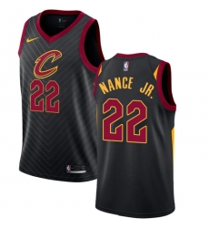 Men's Nike Cleveland Cavaliers #22 Larry Nance Jr. Swingman Black NBA Jersey Statement Edition