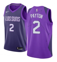 Men's Nike Phoenix Suns #2 Elfrid Payton Authentic Purple NBA Jersey - City Edition
