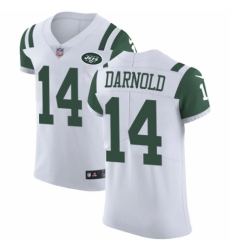 Men's Nike New York Jets #14 Sam Darnold White Vapor Untouchable Elite Player NFL Jersey