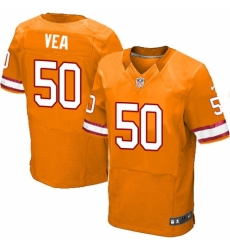 Men's Nike Tampa Bay Buccaneers #50 Vita Vea Elite Orange Glaze Alternate NFL Jersey