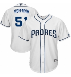 Youth Majestic San Diego Padres #51 Trevor Hoffman Replica White Home Cool Base MLB Jersey