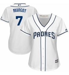 Women's Majestic San Diego Padres #7 Manuel Margot Replica White Home Cool Base MLB Jersey