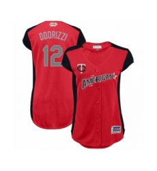Women's Minnesota Twins #12 Jake Odorizzi Authentic Red American League 2019 Baseball All-Star Jersey