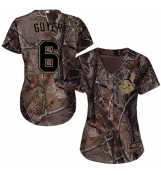 Women's Majestic Cleveland Indians #6 Brandon Guyer Authentic Camo Realtree Collection Flex Base MLB Jersey