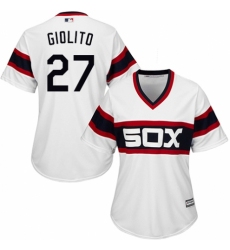Women's Majestic Chicago White Sox #27 Lucas Giolito Authentic White 2013 Alternate Home Cool Base MLB Jersey