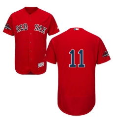 Men's Majestic Boston Red Sox #11 Rafael Devers Red Alternate Flex Base Authentic Collection 2018 World Series Champions MLB Jersey