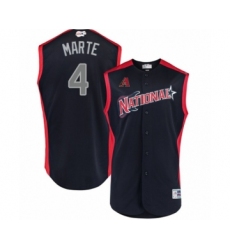 Men's Arizona Diamondbacks #4 Ketel Marte Authentic Navy Blue National League 2019 Baseball All-Star Jersey