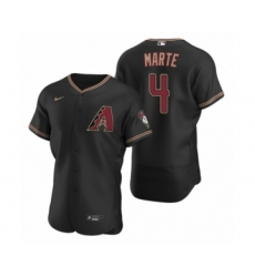 Men's Arizona Diamondbacks #4 Ketel Marte Nike Black Authentic 2020 Alternate Jersey