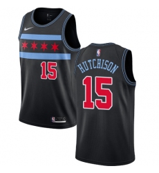Youth Nike Chicago Bulls #15 Chandler Hutchison Swingman Black NBA Jersey - City Edition