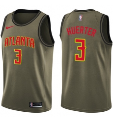 Men's Nike Atlanta Hawks #3 Kevin Huerter Swingman Green Salute to Service NBA Jersey
