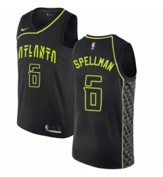 Men's Nike Atlanta Hawks #6 Omari Spellman Swingman Black NBA Jersey - City Edition