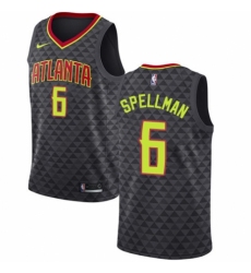 Men's Nike Atlanta Hawks #6 Omari Spellman Swingman Black NBA Jersey - Icon Edition
