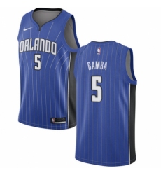Men's Nike Orlando Magic #5 Mohamed Bamba Swingman Royal Blue NBA Jersey - Icon Edition
