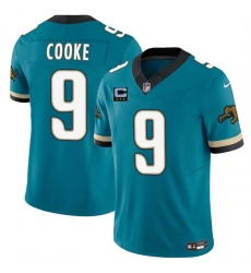 Men's Jacksonville Jaguars #9 Logan Cooke Teal 2025 F.U.S.E. With 3-Star C Prowler Throwback Vapor Limited Football Stitched Jersey
