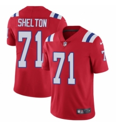 Men's Nike New England Patriots #71 Danny Shelton Red Alternate Vapor Untouchable Limited Player NFL Jersey