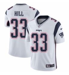 Youth Nike New England Patriots #33 Jeremy Hill White Vapor Untouchable Limited Player NFL Jersey