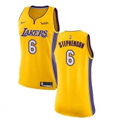 Women's Nike Los Angeles Lakers #6 Lance Stephenson Swingman Gold NBA Jersey - Icon Edition