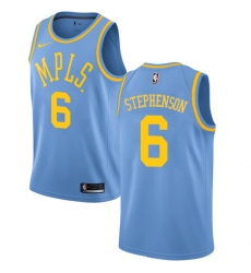 Youth Nike Los Angeles Lakers #6 Lance Stephenson Swingman Blue Hardwood Classics NBA Jersey